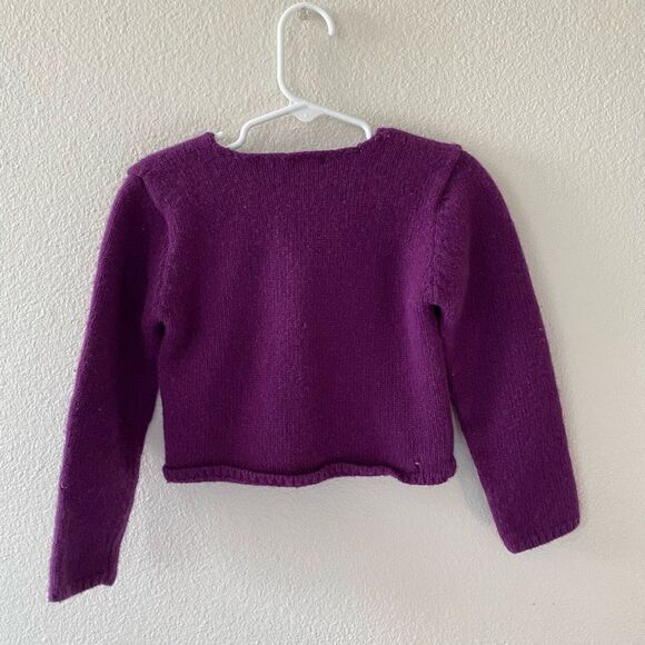Bonpoint Purple Knit Cardigan - Picture 2 of 5